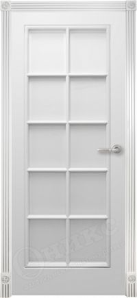 межкомнатная дверь Оникс «Турин Фреза» (остекленное полотно, Эмаль белая)